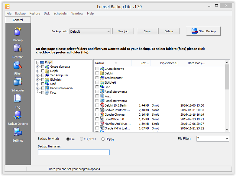 Windows 7 Lomsel Backup Lite 1.30 full